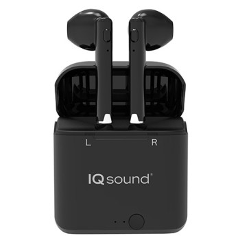 SuperSonic True Wireless Earbuds w/ Power Bank Carrying Case, Black
